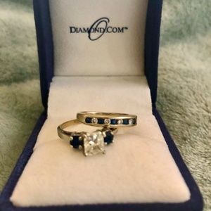 "FRIENDS" Inspired | 1.19 Diamond/Sapphire Set